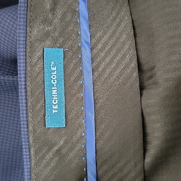 Reaction Kenneth Cole Tecni-Cole Plaid Suit Pants/ 42R X 32L - Picture 4 of 10